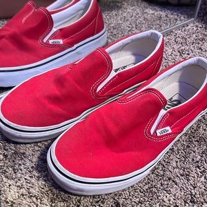 Womens Red Slip-On Vans